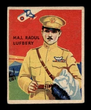 1934 R136 National Chicle Sky Birds #22 Maj. Raoul Lufbery VG Trading Card
