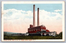Postcard Elmira NY Elmira Water Light & Railroad Co. Power House 1917
