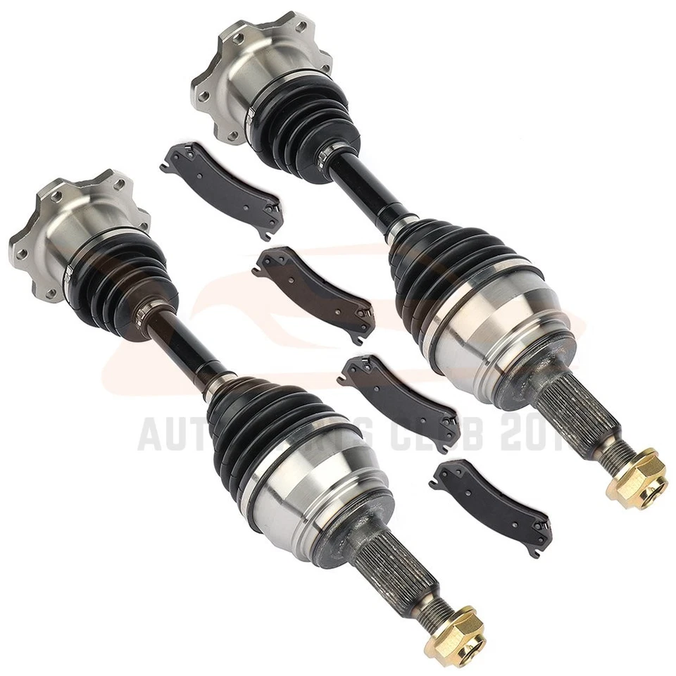 for Chevrolet Avalanche 1500 5.3L 2002-06 Front CV Axle Shaft Brake Ceramic Pads - Image 2 of 4