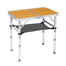 Outdoor Folding Camping Table, 2ft Portable Pinic Table with 3 Adjustable Height