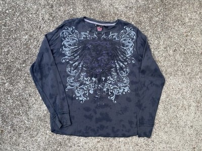 Vintage Point Zero Y2K Thermal T Shirt Mens M Crewneck Long Sleeve