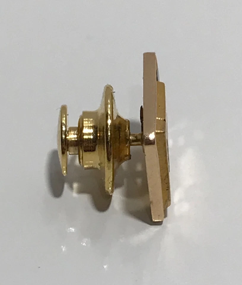 PIN TIE TACK VINTAGE 10K Oro Amarillo Azul Espinela "F" SERVICIO Foto 4 de 4