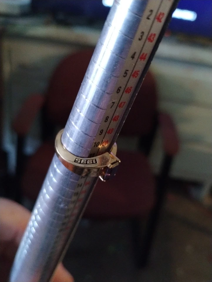 Anillo clase mujer por arte tallado tallado en oro 5,75 Foto 3 de 4