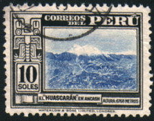 35813  Peru Stamp Scott # 384 Fine Used Clean Back
