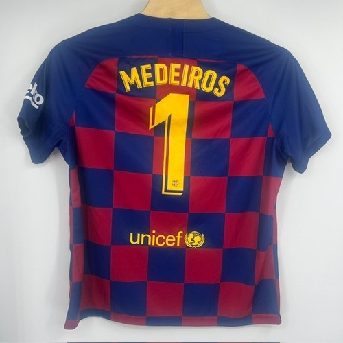 Nike FC Barcelona 2019-20 Heim Trikot Medeiros 1 Kariert Blau & Rot Größe XXL - Bild 2 von 7