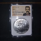 2015 American Silver Eagle NGC MS69 Doc Holliday Label