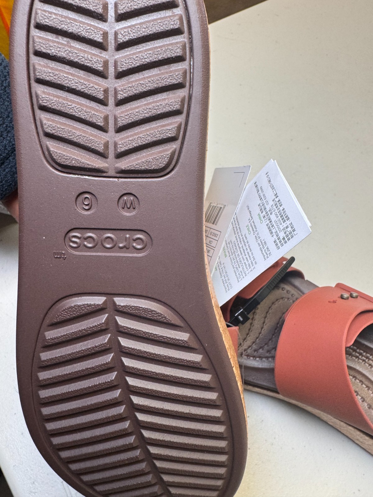 Crocs Brooklyn Cork Buckle Sandals UK 4 EU 36 Platform Slides Brown Womens image 6