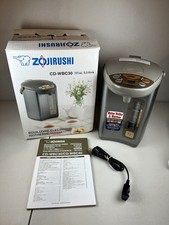 Zojirushi CD-WBC30-TS Micom 3-Liter Water Boiler and Warmer Silver Brown 101 oz