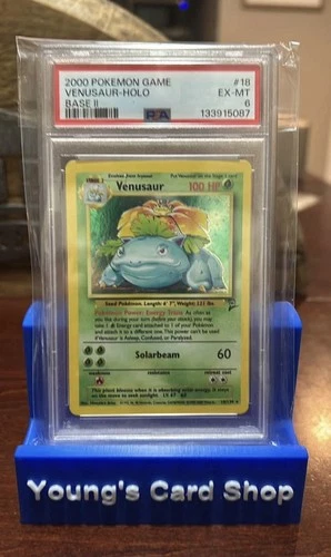 Pokémon Base Set 2 Venusaur 18/130 Holo Rare PSA 6 Graded Card