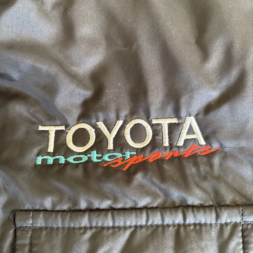 Vintage Toyota Motor Sports Bomber Full Zip Jacket Black TRD Racing - MED - Image 3 of 4