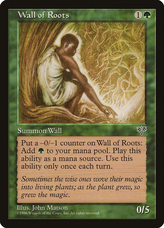 MTG Wall of Roots  - Mirage #253
