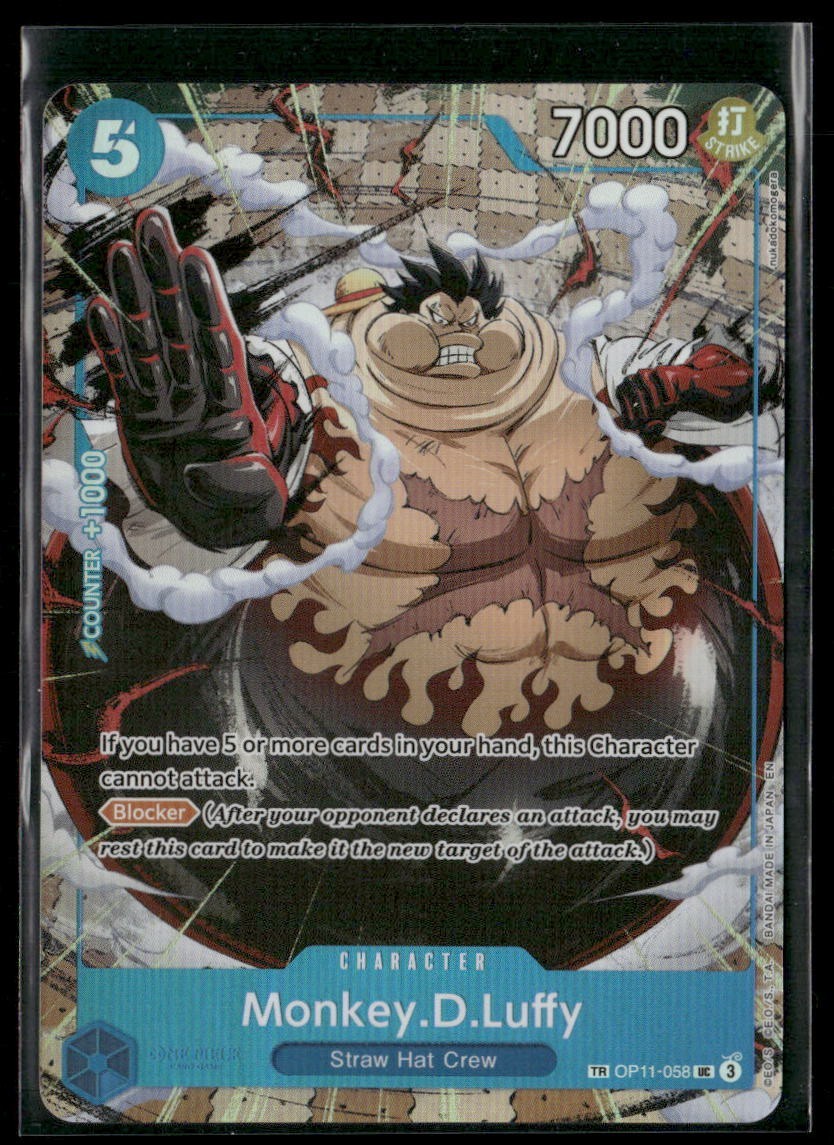 2025 One Piece Monkey.D.Luffy OP11-058 Treasure Rare Carrying On His Will Foil