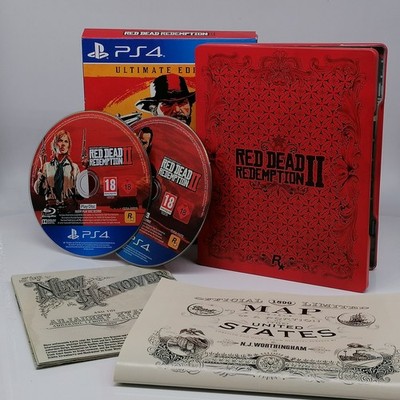 Red Dead Redemption II RDR2 PS4 mit Steelbook und 2 Maps. Ultimate Edition USK18