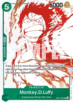 One Piece Monkey.D.Luffy (OP07-033) (V.1) UP Uncommon Englisch Neu