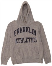 FRANKLIN & MARSHALL Mens Graphic Hoodie Jumper XL Grey Cotton DC06