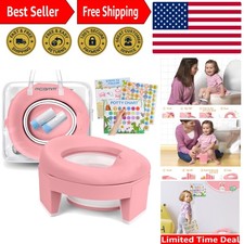 Compact Travel Potty Chair for Kids - Foldable, Lightweight  Easy Clean, Pink