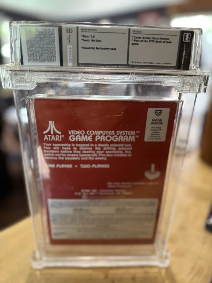 Atari 2600 Asteroids (1981 Red Box Hangtab) WATA 7.5 Sealed - Rare Early Print - Image 2 of 4