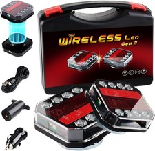 Upgraded Wireless Trailer Lights Magnetic Bluetooth Remote Control Trailer Tail
