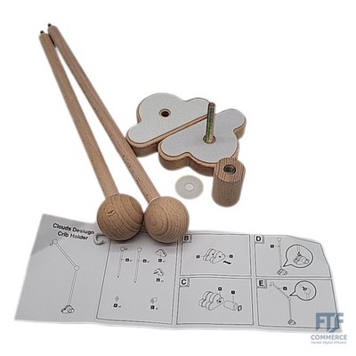 Farerkass Baby Mobile Halterung für Babybett, Mobile Halterung Holz Wickeltisch,