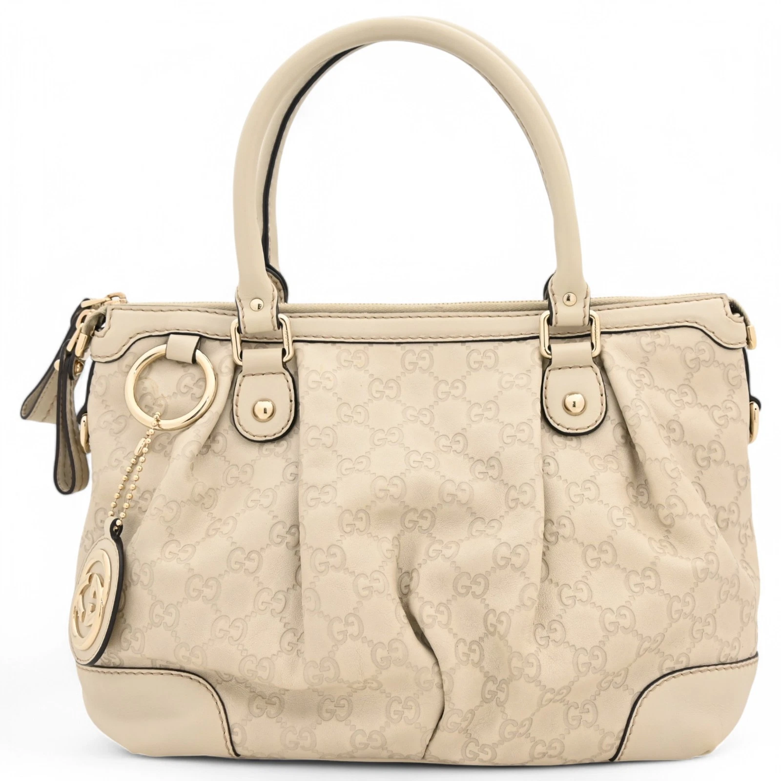 Sac à main Gucci Shima cuir Sukey blanc femme du Japon i12542