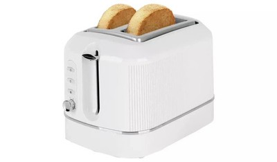 Cookworks Textur Tilly 2-Scheiben-Toaster - weiß