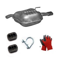 Endschalldämpfer Auspuff + Anbausatz für Opel Vectra C 2.2 16V 147PS 108kW