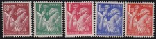 Timbre France 431/435** Type Iris  luxe neuf sans charnière