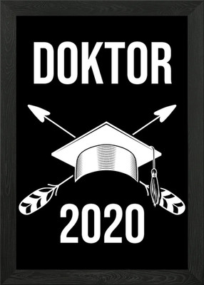 Abschluss 2020 Arzt gerahmtes Wandbild Poster Leinwanddruck Bild