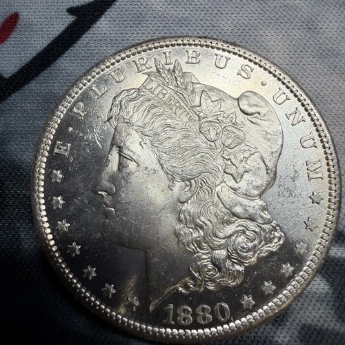 1880 S MORGAN SILVER DOLLAR! BEAUTIFUL Uncirculated Coin! WOW! Cameo Reverse!
