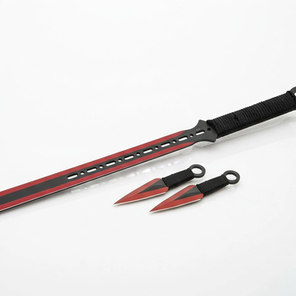 Juego de espada Katana Samurai Japonés Dragón 3 piezas con soporte Ninja Heavy Duty Foto 3 de 4