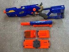 Nerf Longstrike CS-6 Sniper Rifle with barrel extension extra clips and bullets