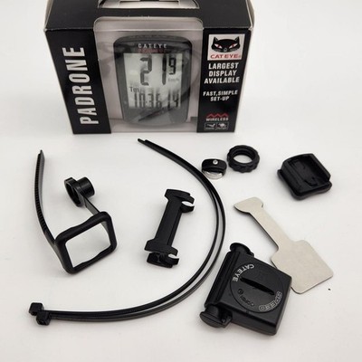 Cateye Padrone Large Display Wireless Bicycle Computer Black OPEN PACKAGE