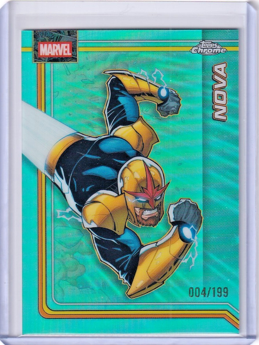 2026 Topps Chrome Marvel Comics NOVA #89 Aqua Refractor #/199