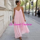MASSIMO DUTTI SS26 PALE PINK Flowing pleated spaghetti strap dress 6621/509