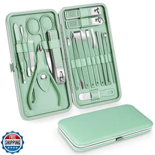 Teamkio 18pcs Manicure Set Pedicure Nail Clippers Set Travel Hygi