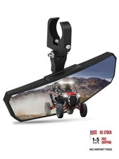 UTV Rear View Mirror, HD SXS UTV Center Mirror with Aluminum Clamp fits 1.5"