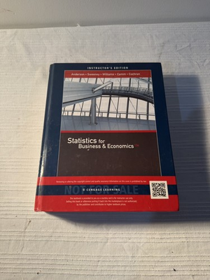 #ad #ad Statistics for Business and Economics by Anderson Sweeney 13th edition $50.00