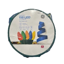 GE StayBright 150-Ct 37.2-ft Constant Multicolor C5 LED Christmas String Lights