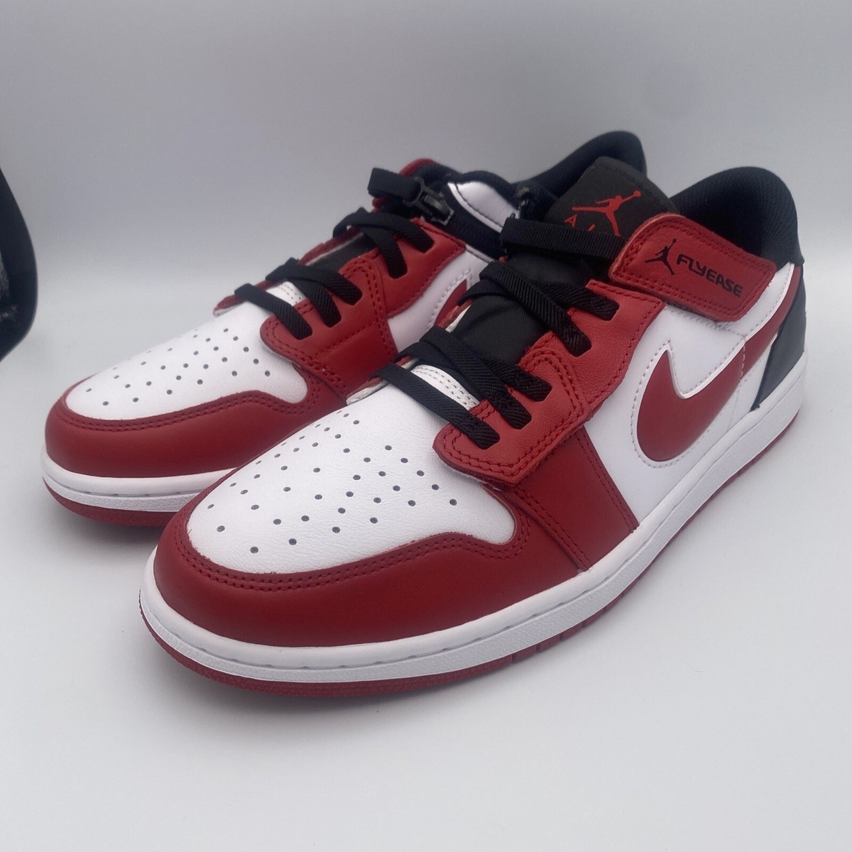 シューズ(男性用) Nike Air Jordan 1 Low FlyEase DM1206-107 NEW Jordan 1 Low Flyease Men's Size 10.5 White/Gym Red-Black