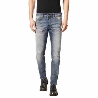 DIESEL Herren Denim Jeans THOMMER 084IK STRETCH hellblau SLIM SKINNY UVP 280£