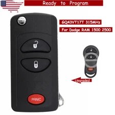 Modified Remote Car Key Fob 04686481 for 2002 2003 2004 2005 Dodge RAM 1500 2500