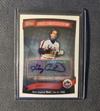 2010 Topps Peak Performance  GARY CARTER   Auto Autograph NY Mets
