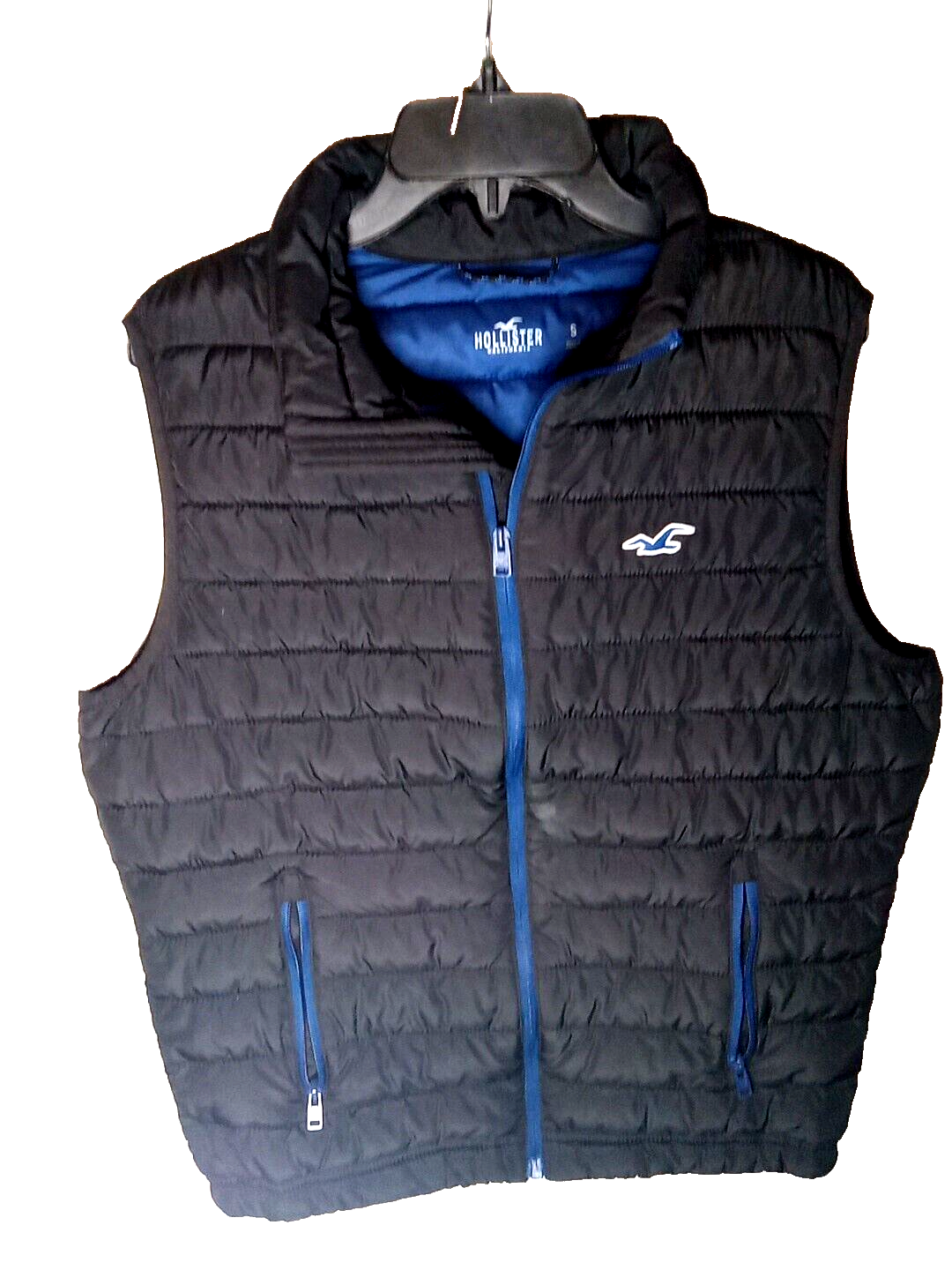 Hollister Puffer Vest Black  Boys Small