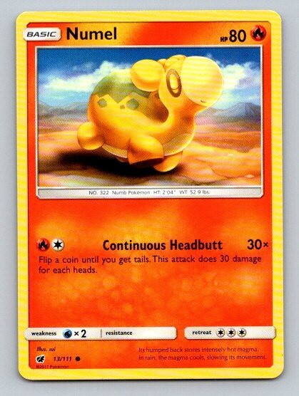 2017 Pokemon Card Crimson Invasion Numel 13/111