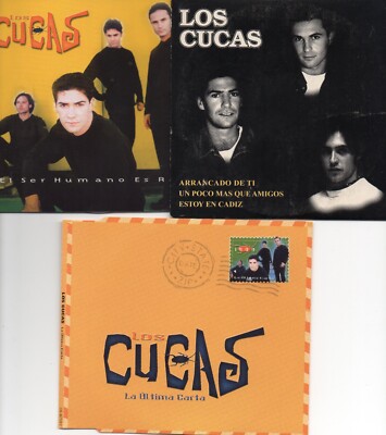 Los Cucas 3 CD Lot Spanish Pop RARE OOP La Ultima Carta El Ser humano es Raro