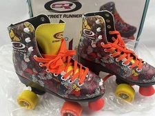 Street Runner Butterfly Pattern Size Kids 5.5 EU 37 Multicolor Roller Skates 