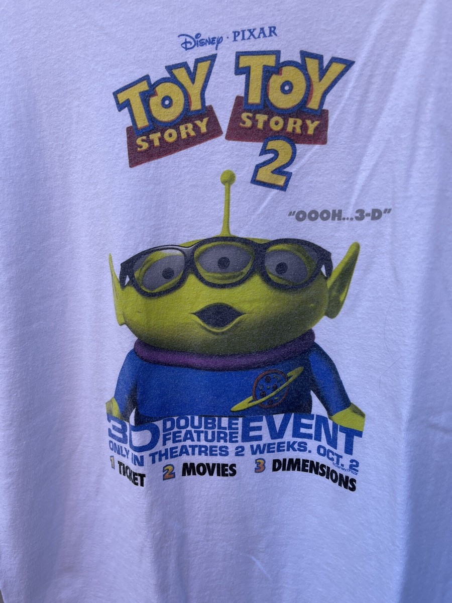 Toy Story 1 and 2 Disney Movie Promo Tee Pixar Double Feature