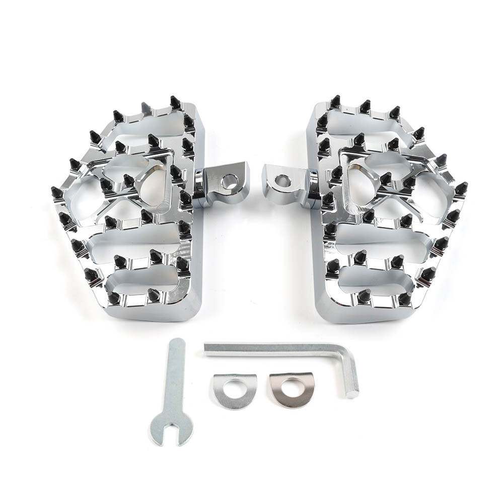 Wide Fat Foot Pegs MX Style Floorboard For Harley Dyna Touring