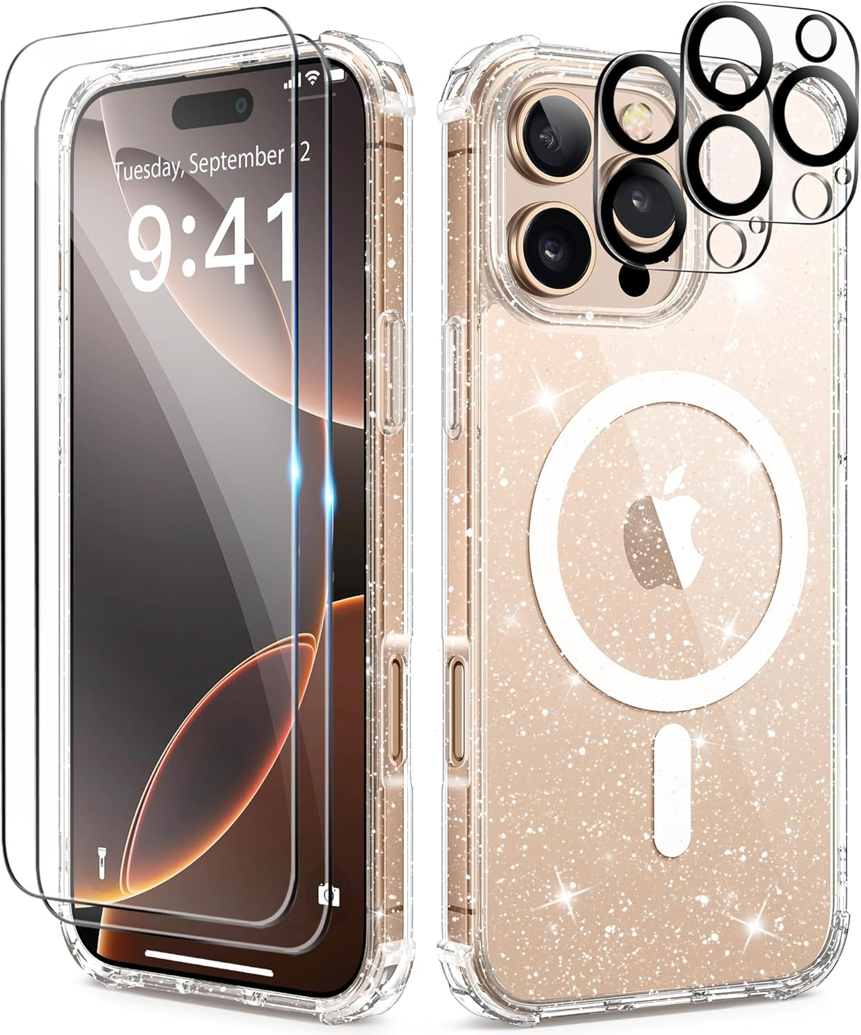 Magnetic Case for Iphone 16 Pro Max, [Compatible with Magsafe], with 2X Screen P