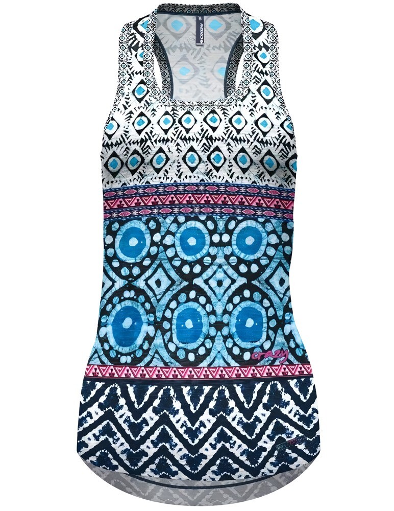 Сумасшедшая идея -футболка Damen Damen Tank-Top Top After Shibori 167072